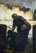 Honore  Daumier Laundress on the Quai d'Anjou china oil painting reproduction